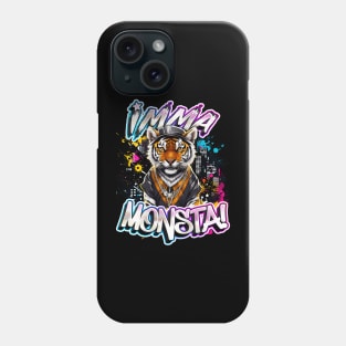 Imma Monsta! TIGER | Blacktee | by Asarteon Phone Case