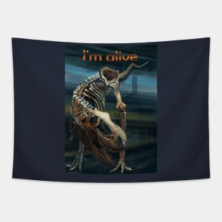 Dinosaur skeleton. T-rex Tapestry