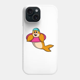 Seal at Swimming with Swim ring Phone Case