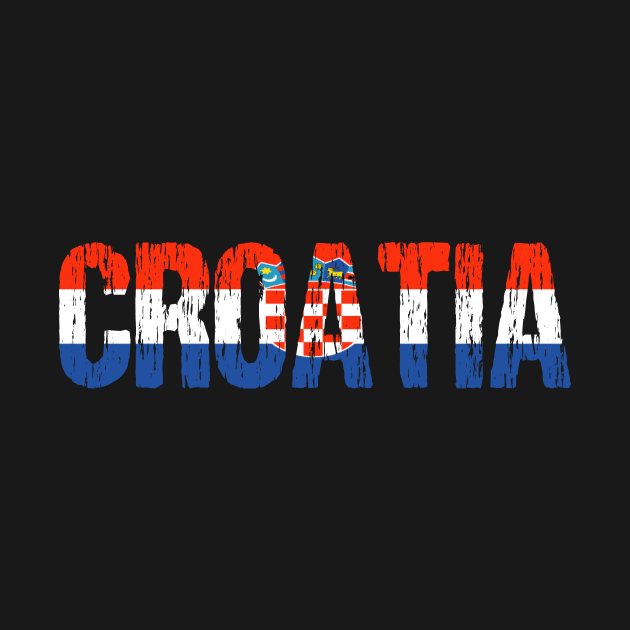 Hrvatska Croatia Distressed Flag by Nirvanibex