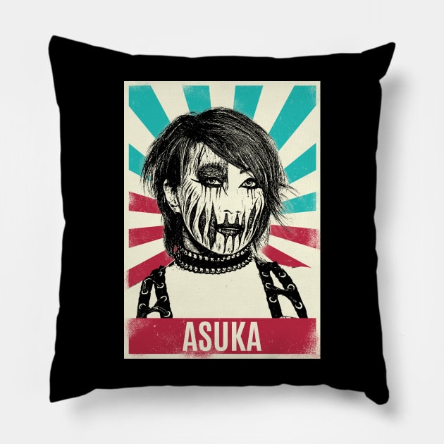 Vintage Retro Asuka Wrestling Pillow by Bengkel Band