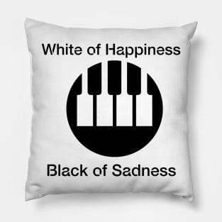 happy and sad piano Pillow