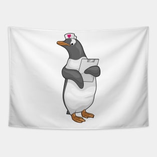 Penguin Nurse Stethoscopes Tapestry