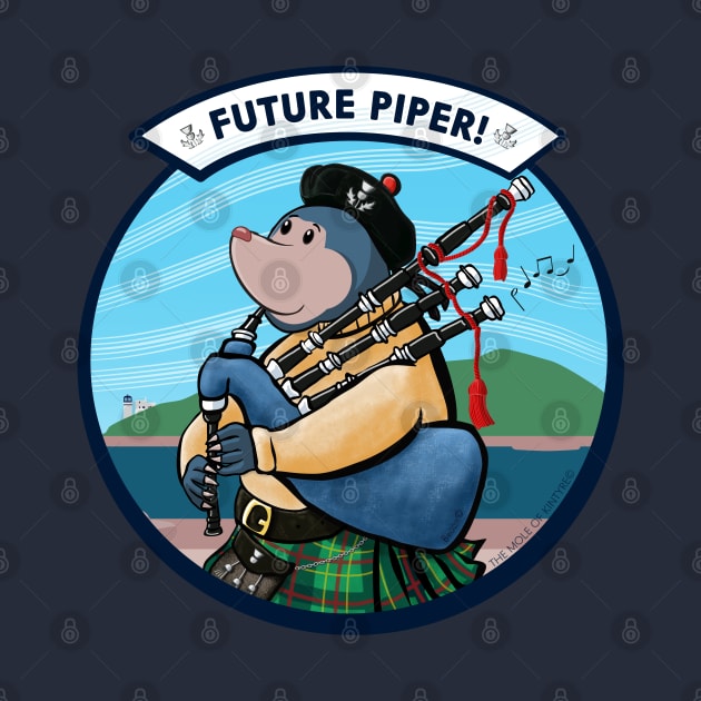 Future Piper Bagpipe Player Pipe Band by brodyquixote