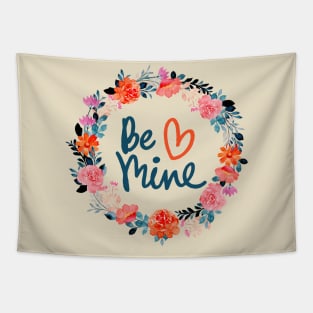 Be Mine Floral Circle Tapestry