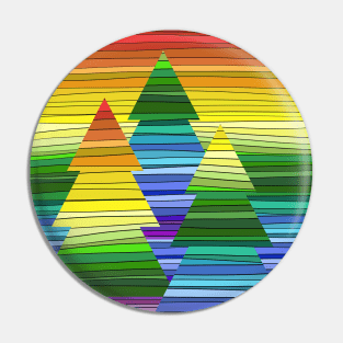 Rainbow Christmas trees Pin