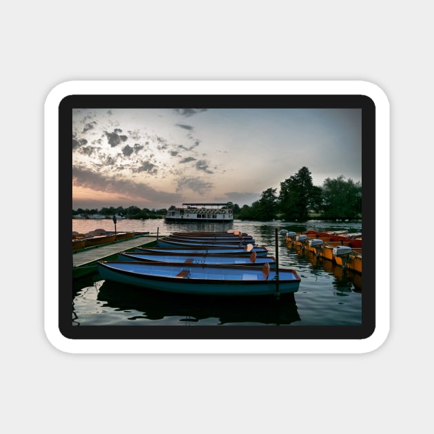 Sunset at Windsor and boat trip Magnet by fantastic-designs