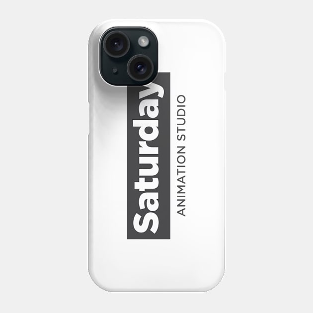 Saturday Charcoal - Large logo Phone Case by Digital Dimension Entertainment Group