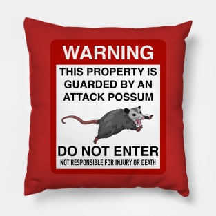 Warning Pillow