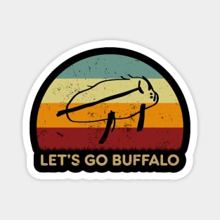 Retro Sunset - Buffalo Bills Let's Go Magnet