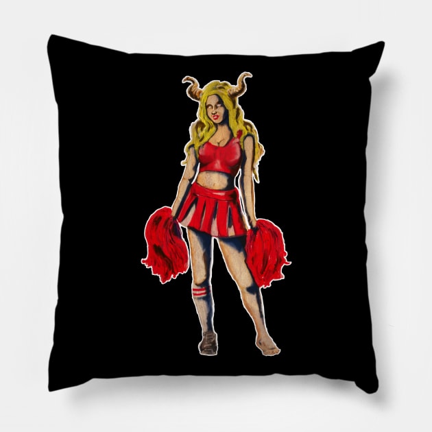 Devils Cheerleader Pillow by silentrob668