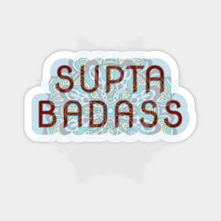 Supta Badass, Supine, Yoga Pose Magnet