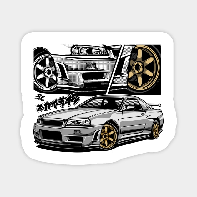 Skyline R Generation R34 Magnet by pujartwork