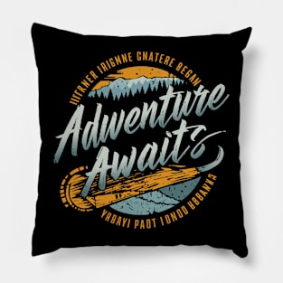 "Adventure Awaits" - Vector Design Mart (Toufiq Ahmed) Pillow