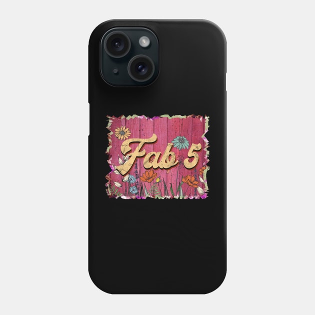 Classic 5 Personalized Flowers Proud Name Phone Case by Friday The 13th