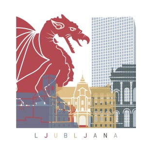 Ljubljana skyline poster T-Shirt