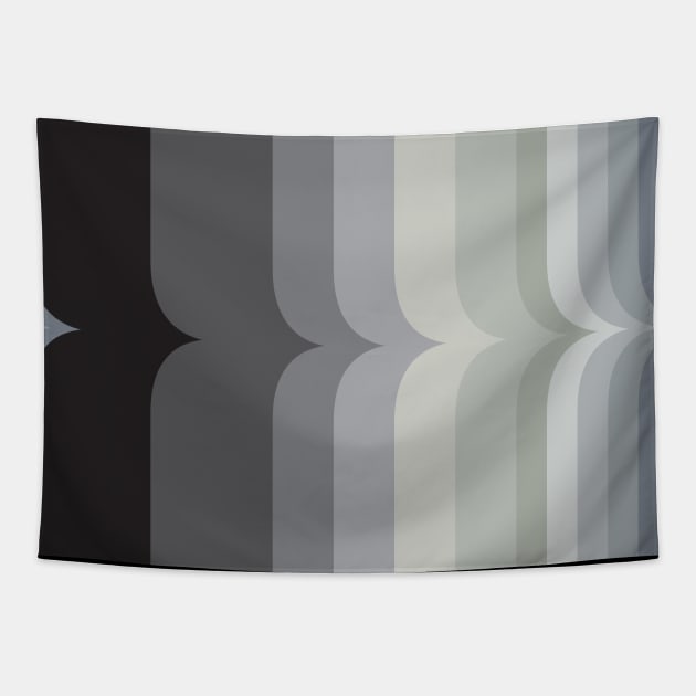 Vintage Black and White Rainbow Tapestry by Carolina Díaz