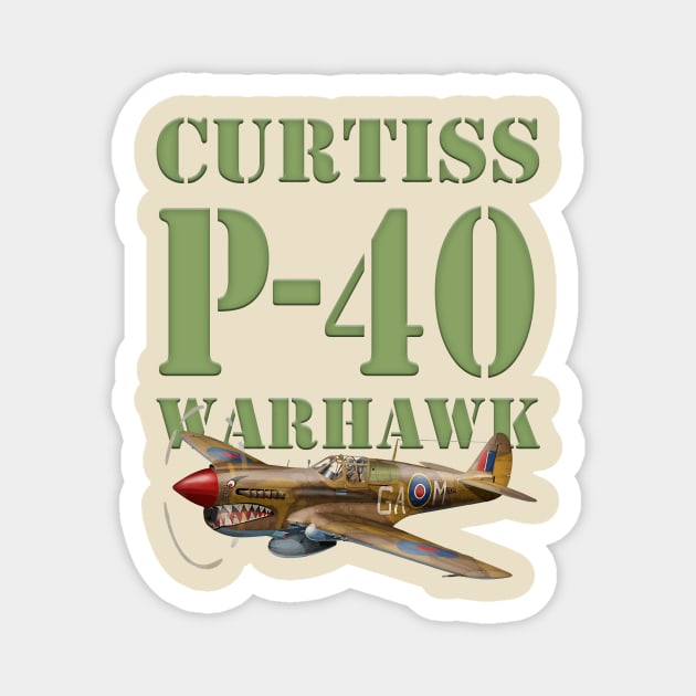 Curtiss P-40 Warhawk Magnet by Caravele