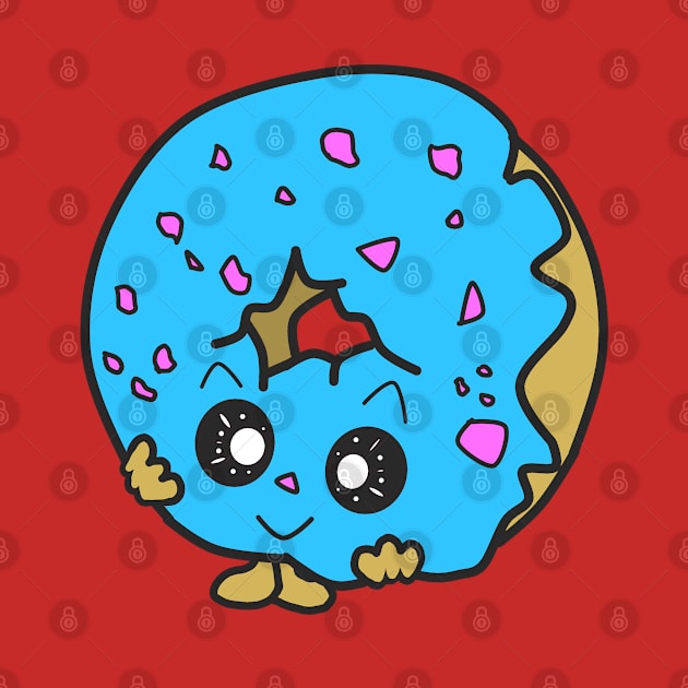 blue donut kawaii frosting cute sweet by FromBerlinGift