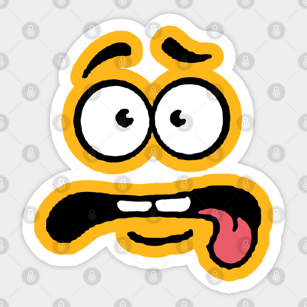 Funny Face Emoji - Funny Face Emoji - Sticker | TeePublic Funny Face Emoji - Funny Face Emoji - Sticker | TeePublic