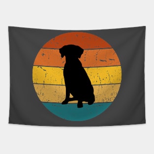 retro sunset dog Tapestry