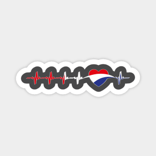 Holland heartbeat flag Magnet