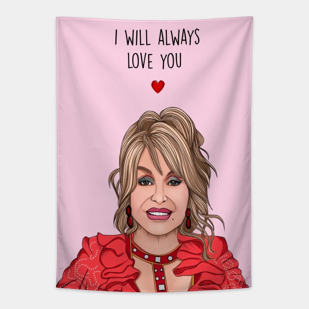 Ily dolly Tapestry by Poppy and Mabel