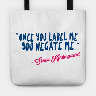 Søren Kierkegaard - Typographic Quotation Tote