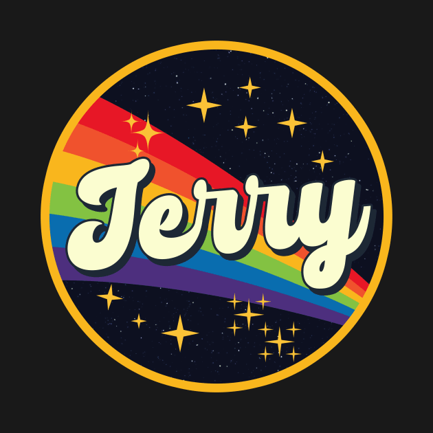 Jerry // Rainbow In Space Vintage Style by LMW Art