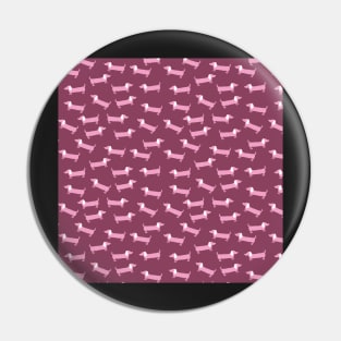 Pinky dachshunds pattern Pin