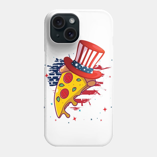 Funny 4th Of July 2021 Fourth Of July For Men's And Women's For 4th Of July Pizza Lovers Phone Case by dianoo