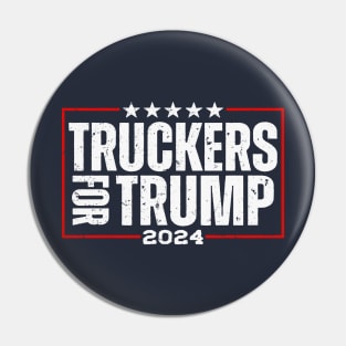 Vintage Truckers For Trump 2024 Pin