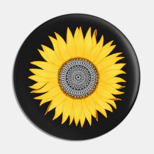 Sunflower mandala Pin