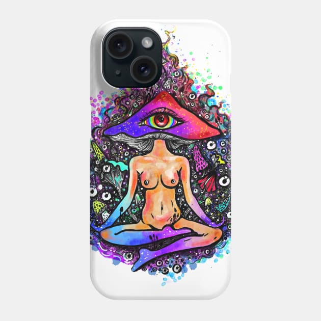 Ajna ( Third Eye Mushroom ) Phone Case by artbysavi