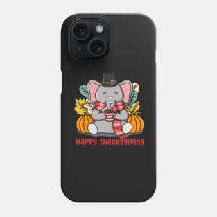 Cute Elephant Happy Thanksgiving Phone Case