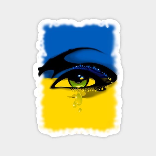 Ukraine - Stop the War Magnet by BluedarkArt