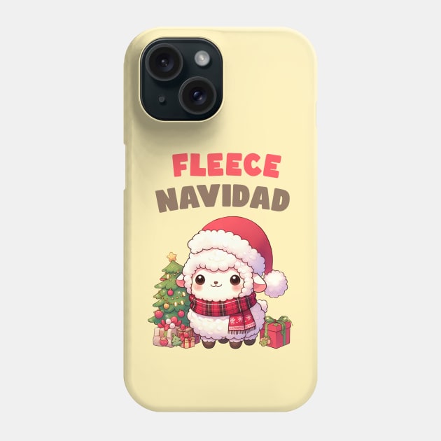 Fleece Navidad Christmas Sheep Phone Case by Takeda_Art