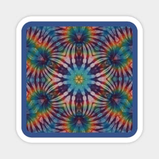 Psychedelic Kaleidoscopic Multi-Color Mandala Number 9 Magnet