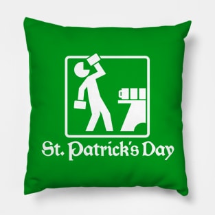 St. Patrick's Day 1 (white) Pillow