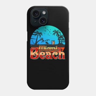 Miami florida beach Sunset Phone Case