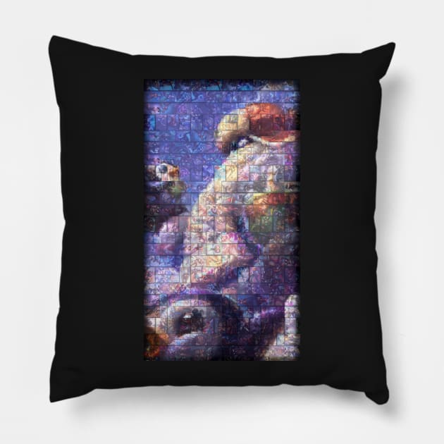 Bard  Mosaic Portrait 3 Pillow by nowtfancy