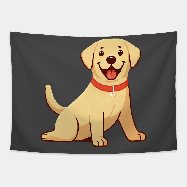 Dinky Yellow Labrador Retriever Tapestry by fikriamrullah