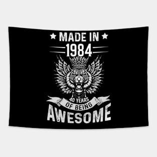 Made In 1984 40 Years Of Being Awesome Birthday Tapestry