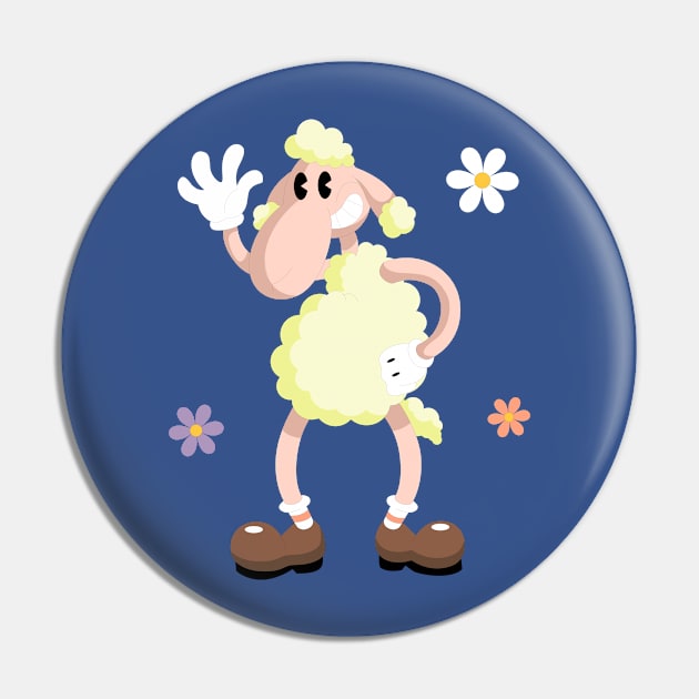 Sheep Funny Pin by Mako Design 