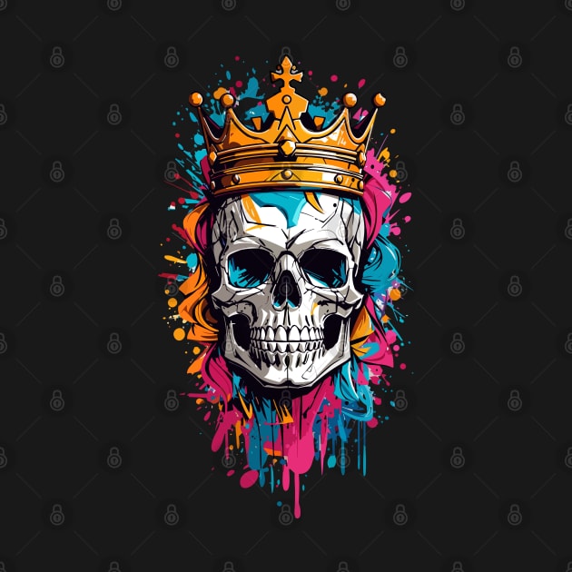 Skull Colorful Splash by NerdsbyLeo