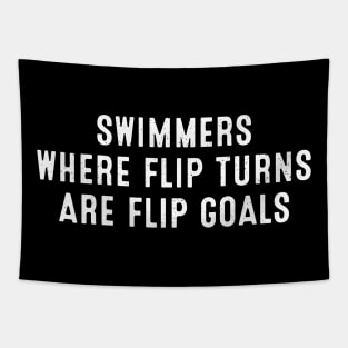 Swimmers Where Flip Turns are Flip Goals Tapestry