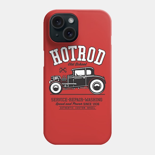 Hotrod - Old School Car Phone Case by ShirzAndMore