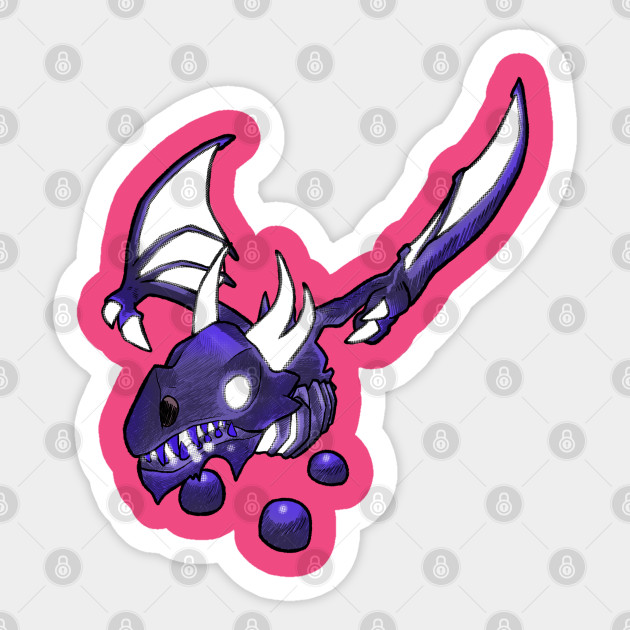 Shadow Dragon Roblox Sticker Teepublic - dragon decal roblox