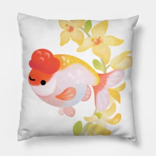 Ranchu and Forsythias 1 Pillow