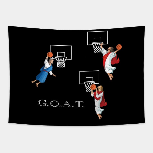 Jesus G.O.A.T. Tapestry by AR100AR